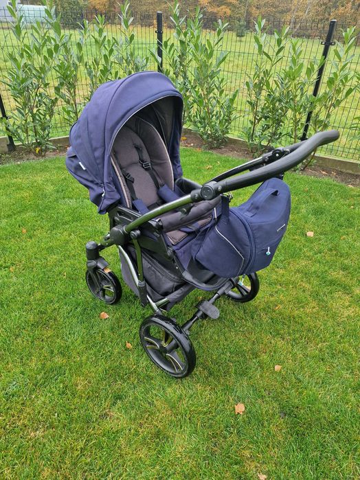 Wózek gondola spacerówka 2w1 Bebetto Bresso PREMIUM CLASS silver 03