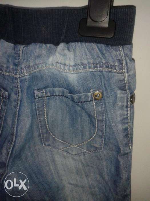 CUBUS spodnie pumpy jeansy z haftem r.80+ CUDO!