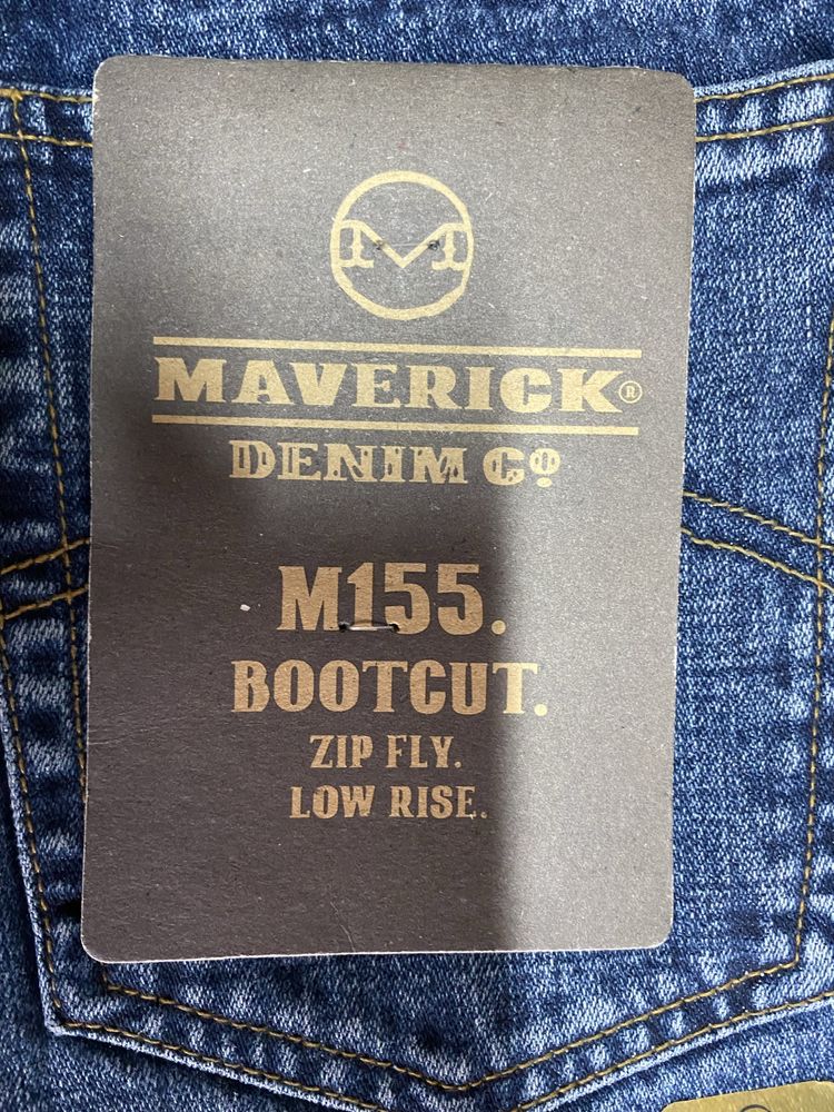 Spodnie męskie jeans 30/32 pas 74 cm Maverick nowe granatowe