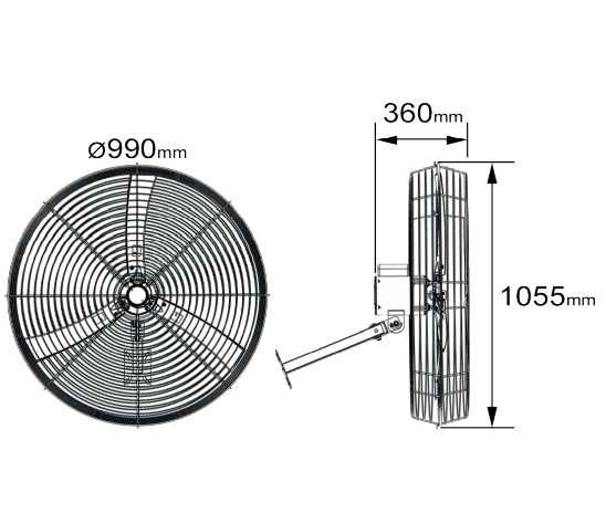 WENTYLATOR 99CM oborowy TopCool cena brutto