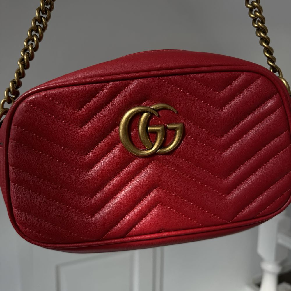 Torebka Gucci czerowna ze zlotym