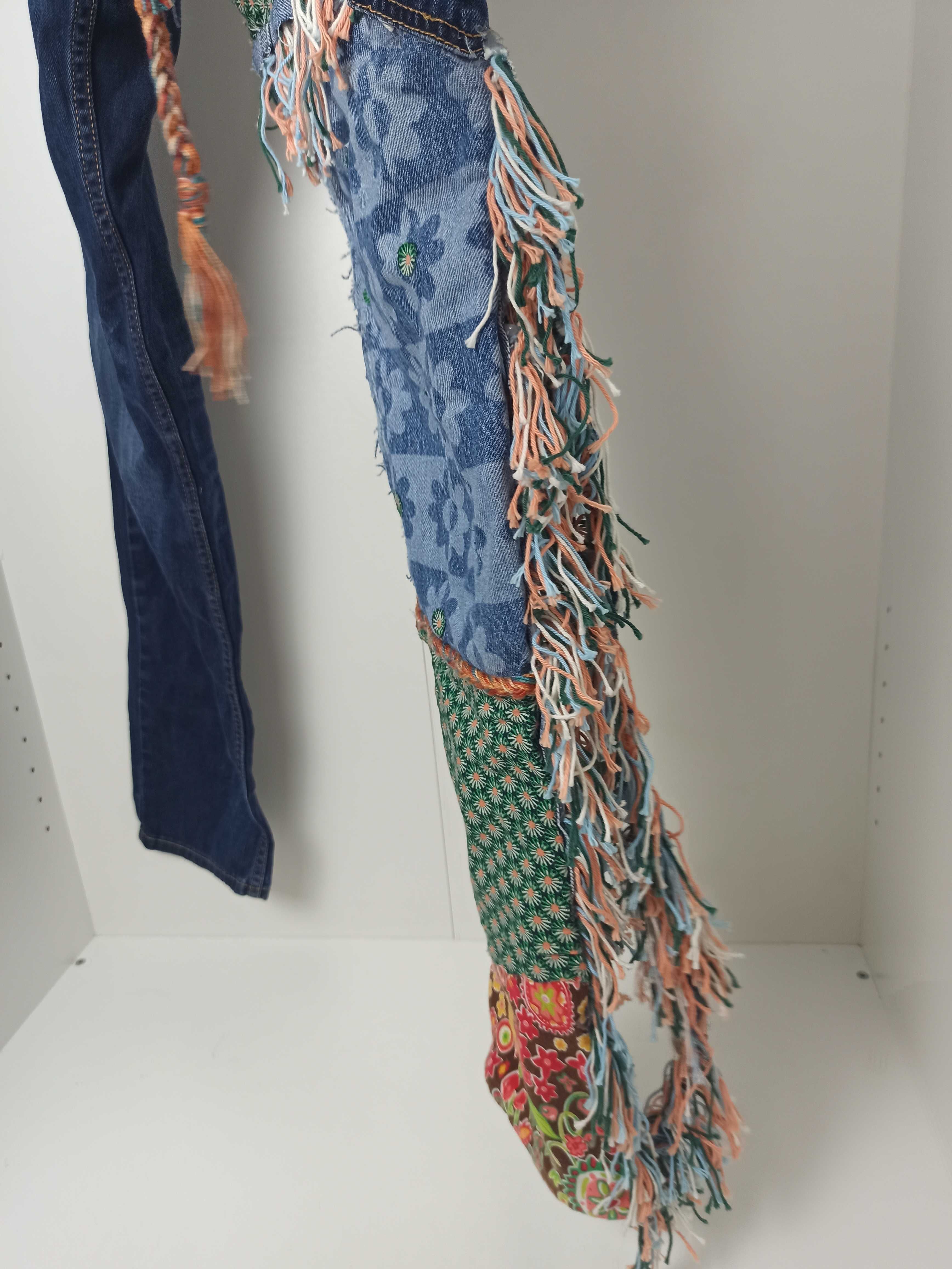 Patchwork Multicolor Levi's Denim Jeans Pants W30 L34