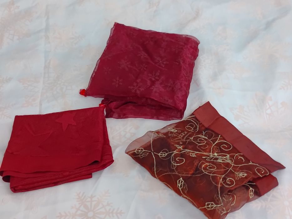 Obrus bieżnik serwetka święta gwiazdki 3 sztuki