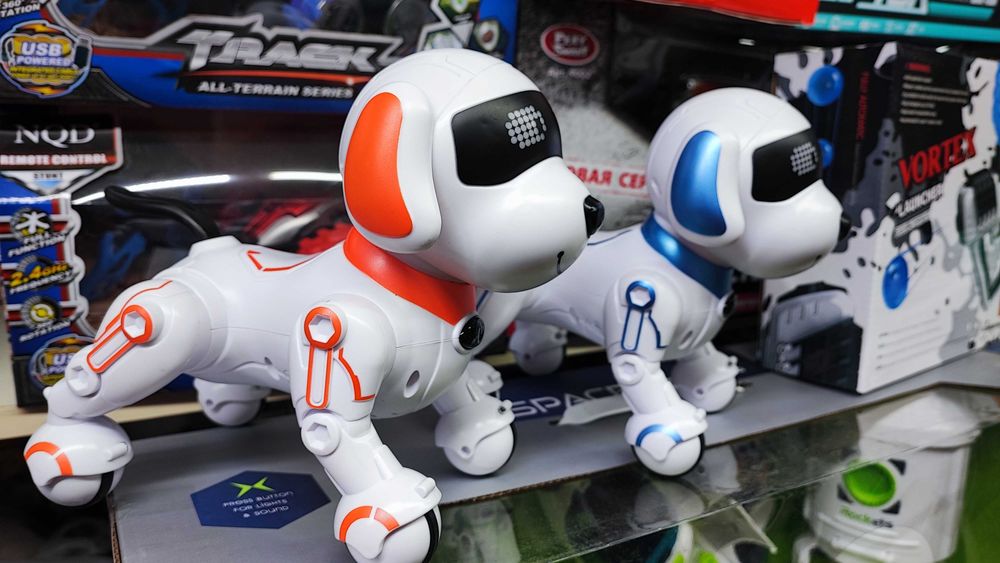 Собачка робот з пультом та сенсорним керуванням, інтерактивна, англій