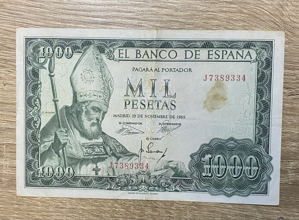 Nota 1000 Pesetas 1965