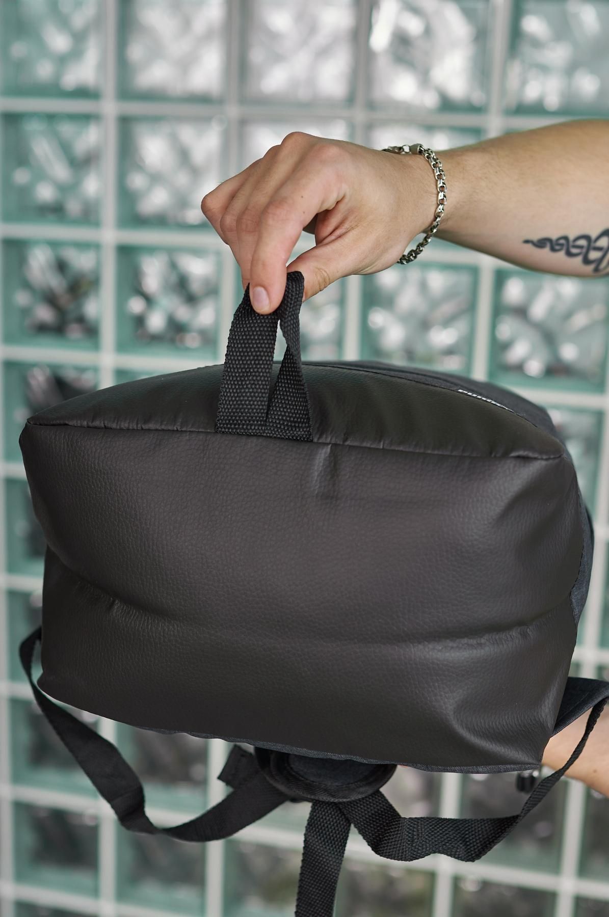 Мужской спортивный рюкзак тёмно-серый, городской puma, портфель пума.