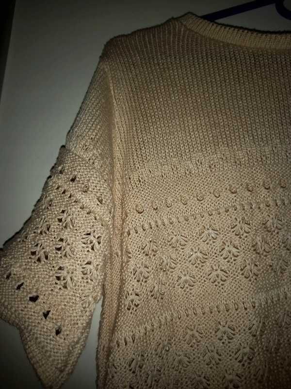 Knitty Nora sweterek z frędzlami S