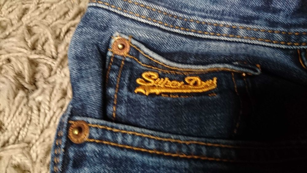 Spodenki Szorty Superdry Jeans Worn Out Cassual Pants Navy 28 - 32