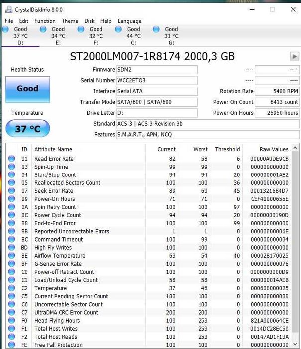 Качественный жесткий диск 2.5 500GB 1TB 2TB WD Seagate BarraCuda PRO