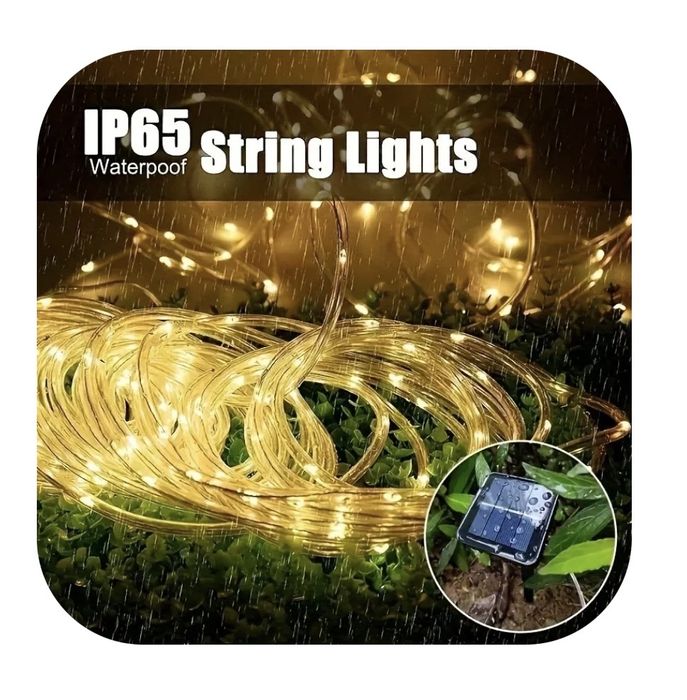 Lampki solarne świąteczne LED w kształcie rurek,wodoodporne,do ogrodu.