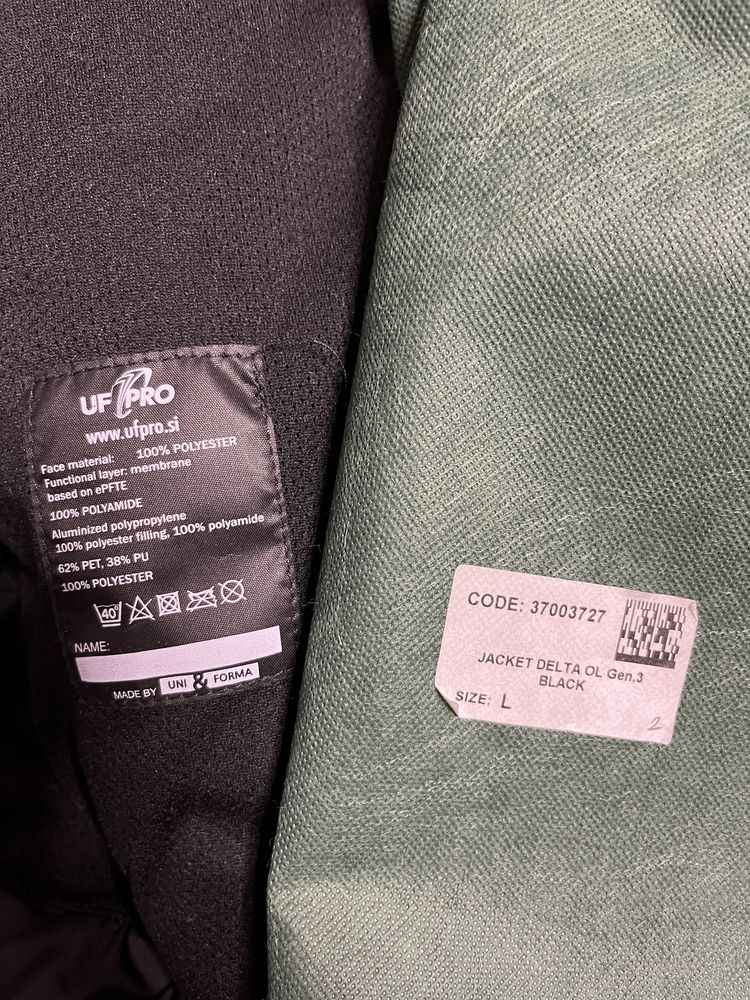 Kurtka zimowa Uf Pro Jacket Delta OL gen.3 czarna L