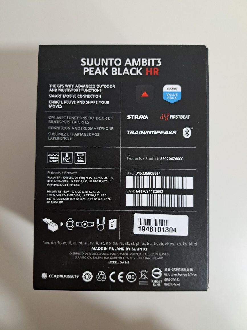 Relógio Suunto Ambit3