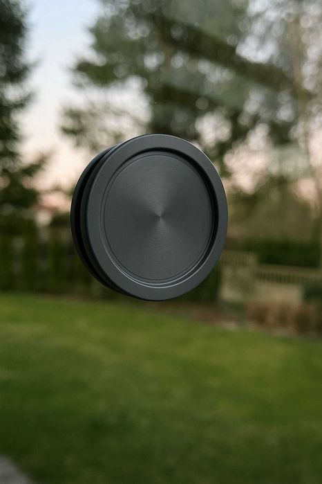 Uchwyt do drzwi szklanych przesuwnych stal nierdzewna ANTRACYT 2 szt.