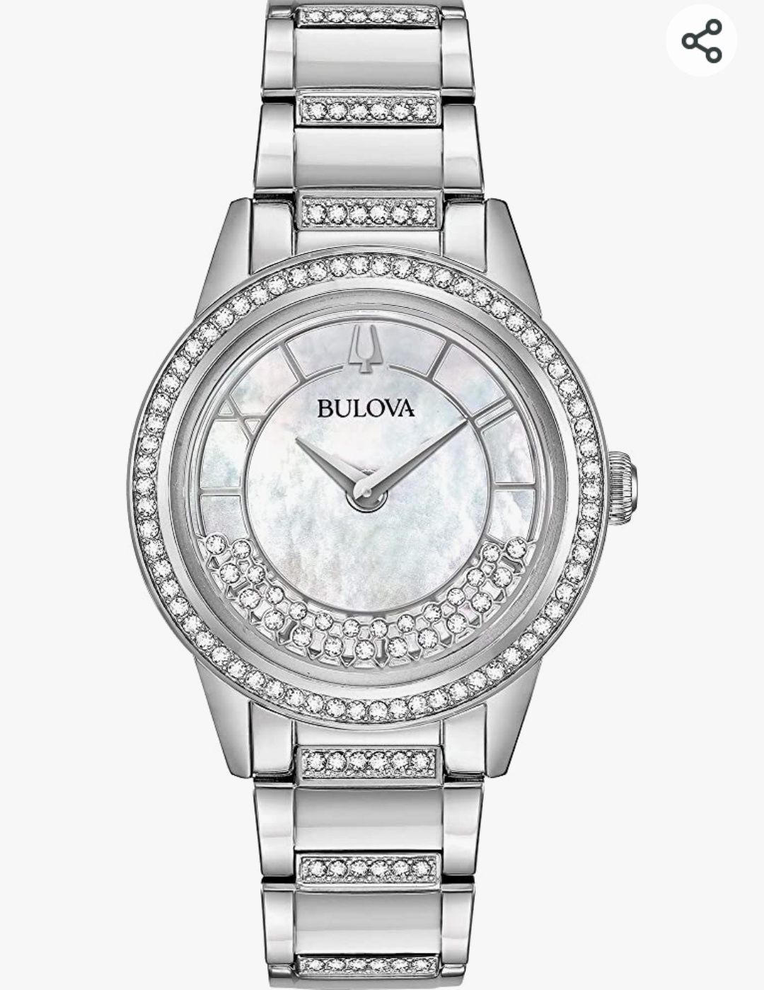 BULOVA Swarovski pływające kryształy zegarek damski 96L257