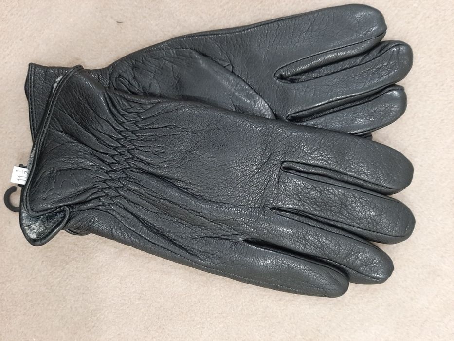 Чоловічі перчатки з натуральної шкіри оленя на шерстяній підкладці