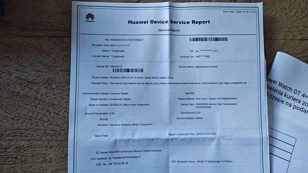 Huawei watch gt 4 damski odnowiony