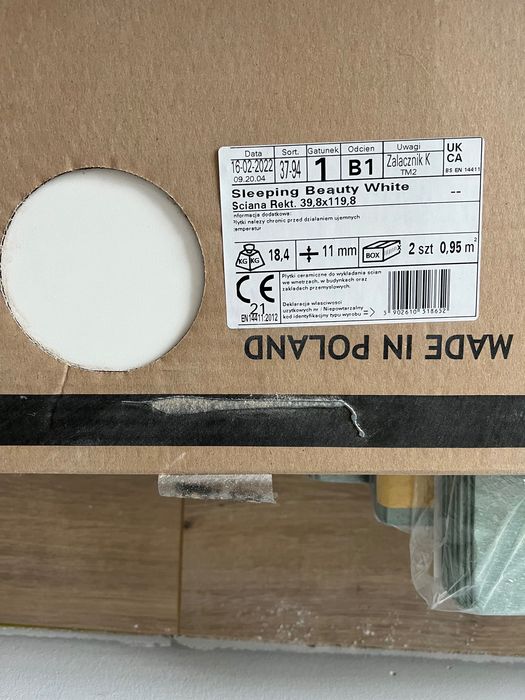 PARADYŻ Płytka ścienna -Sleeping Beauty White Ściana Rekt.