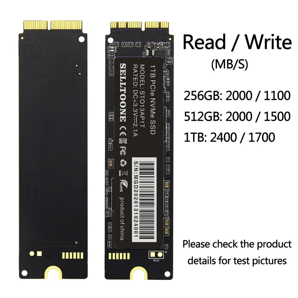 SSD Macbook Air / Pro / iMac 2013-2017 Selltoone 1 TB