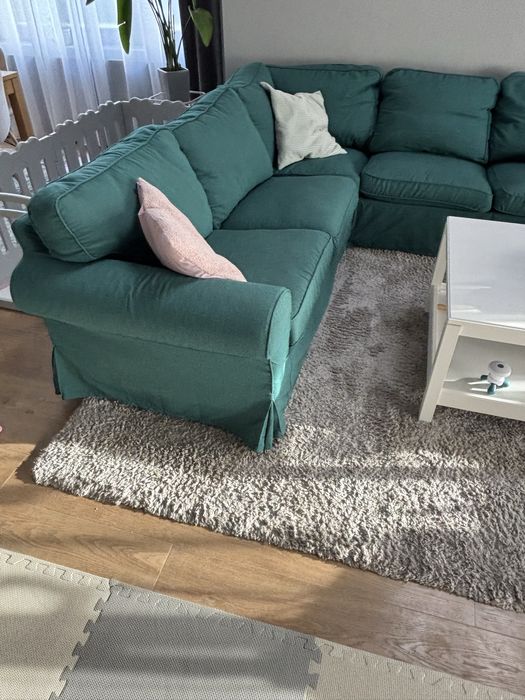 Narożnik Ikea Ektorp duży 2,45 x 2x45 zielony