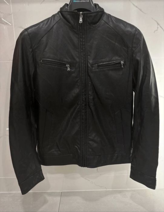 Kurtka męska Michael Kors MK skórzana skóra ekoskóra motocyklówka