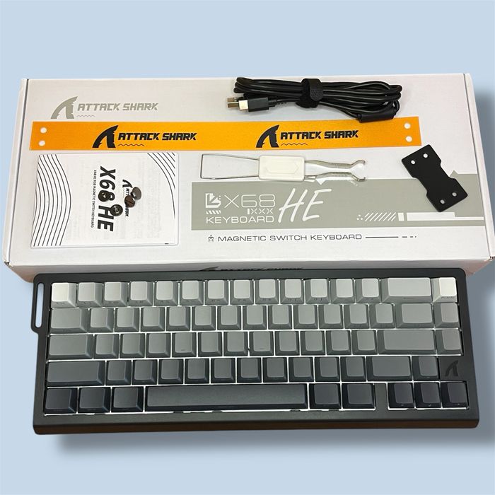 Магнітна ігрова клавіатура Attack Shark X68 HE 8K 128K RGB дротова