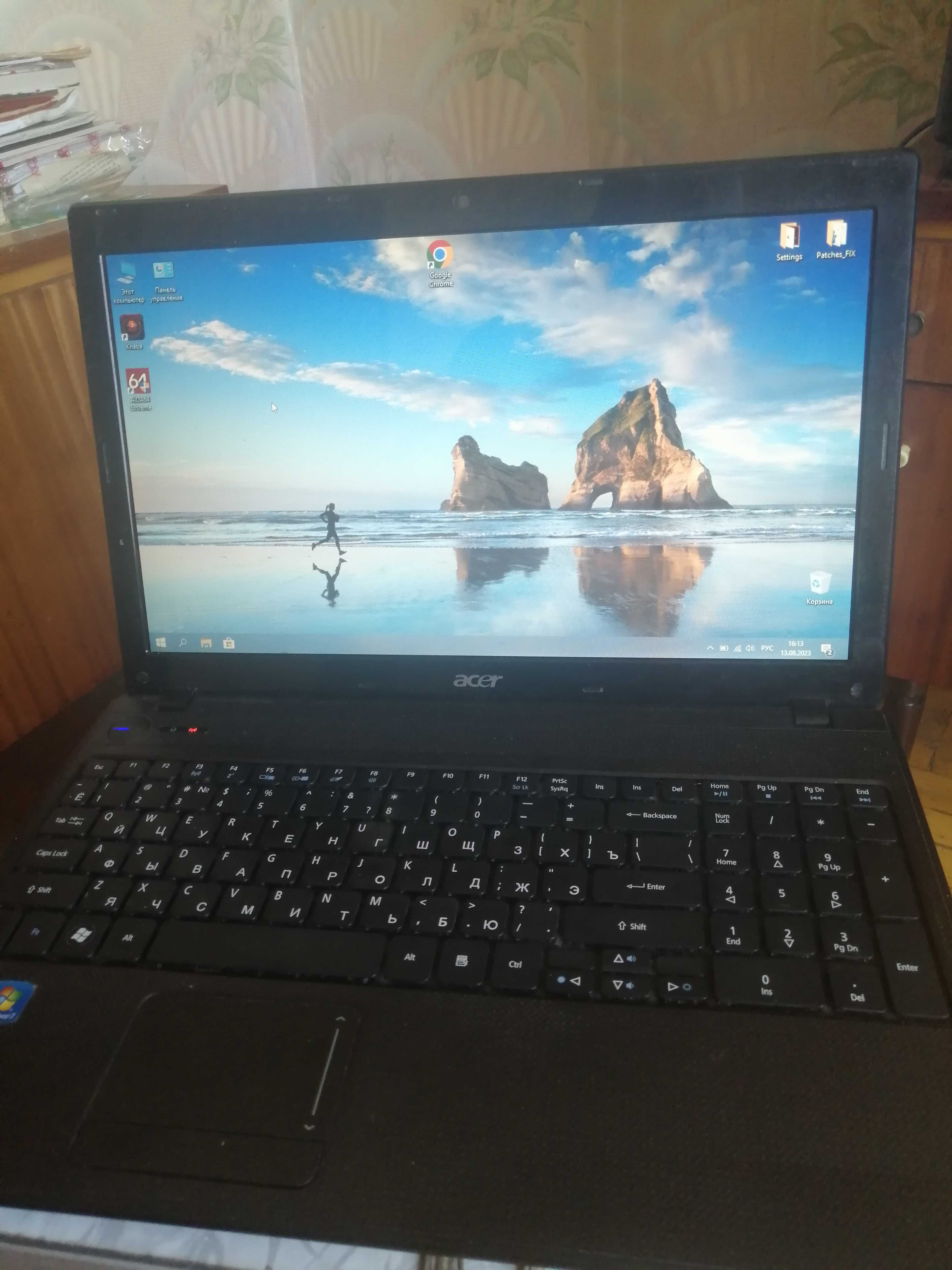 Ноутбук Acer Aspire 5552g AMD 2,1 ГГц ddr3 6gb/15,6" SSD 256Gb Б/у