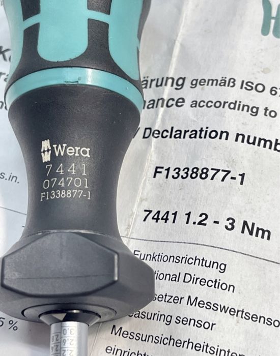 1.2-3.0 Nm Wera 7441 wkrętak klucz dynamometryczny Apple iPhone Thule