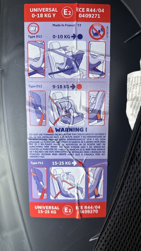 Cadeira auto criança