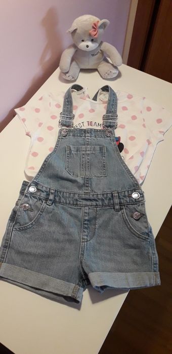 Jardineira Denim 4/5 Anos