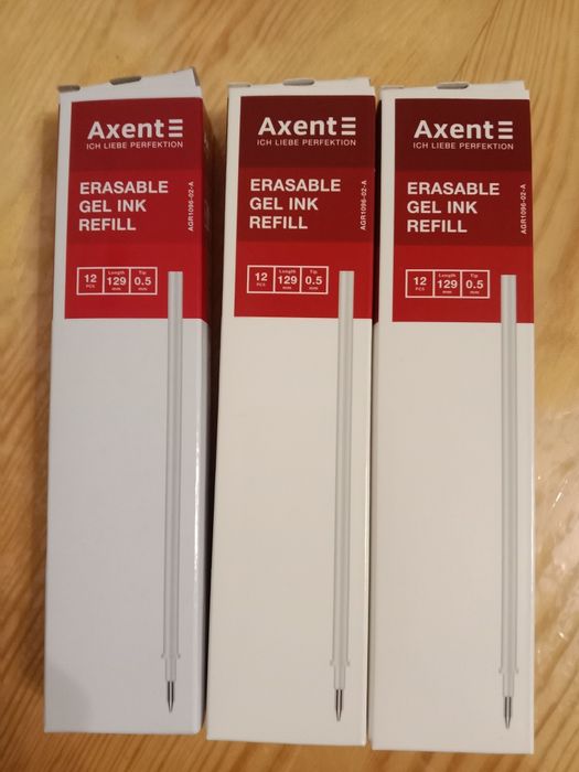 Axent, Набір стержней, стержні, гелевий, пиши стирай, синій