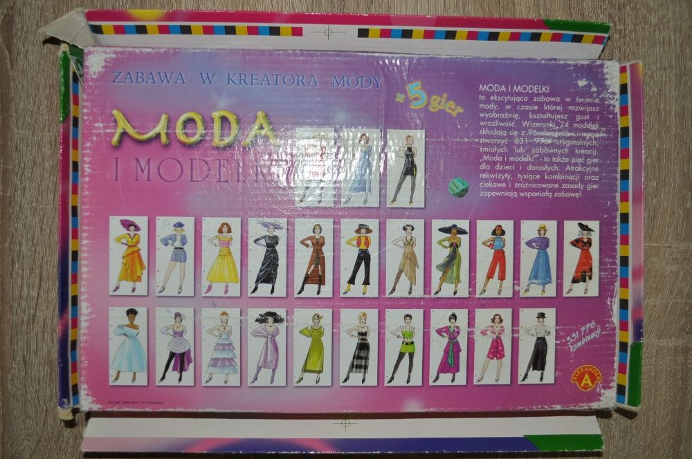 Gra edukacyjna Moda i modelki kreuj modę  kompletna100