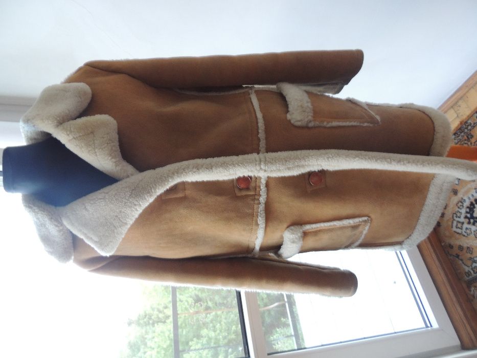 Kożuch damski dłuższa kurtka naturalne owcze skóry produkcja polska