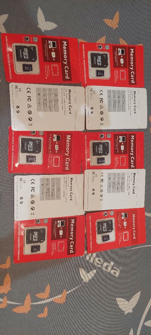 10 Cartões SD Card + Micro SD Adaptador NOVOS