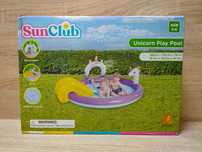 basen dmuchany okrągły JEDNOROŻEC zjeżdżalnia 195x195cm Sun Club