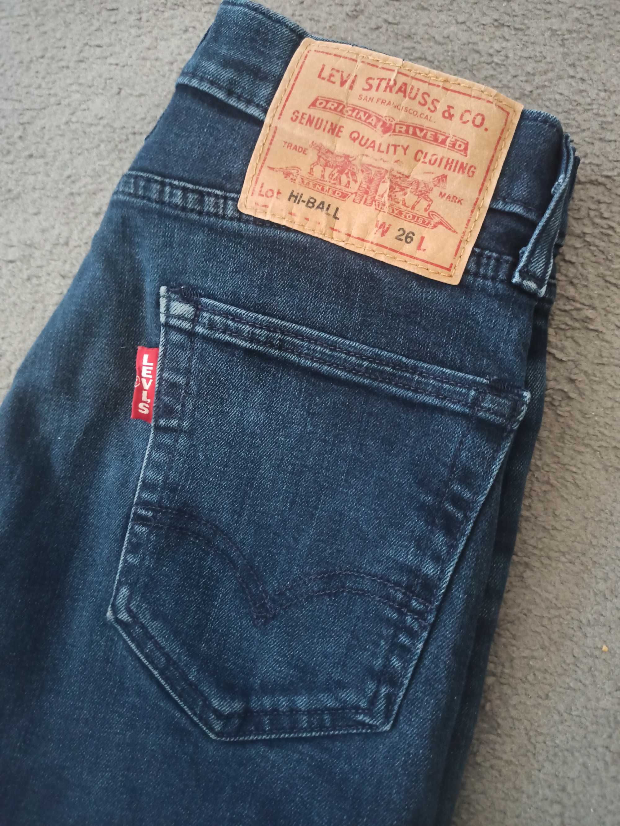 Spodnie Levi Strauss Hi Ball rozmiar W26 L28 165/66A Levis Premium