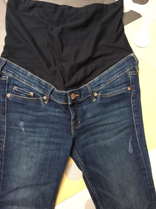 Spodnie ciążowe h&m mama 36 s jeansowe jak nowe