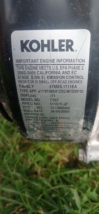 Silnik spalinowy Kohler comand pro6