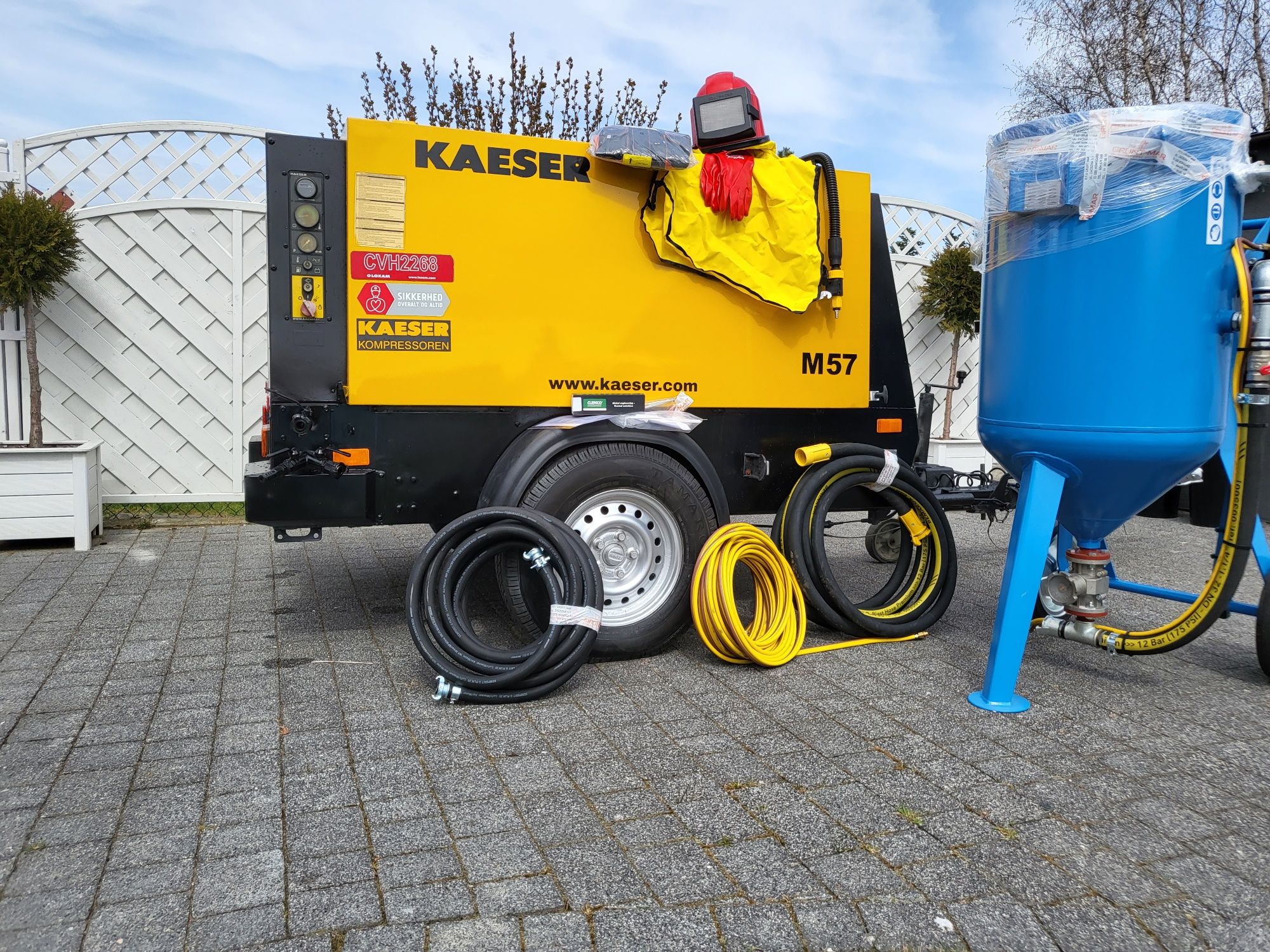 Piaskarka kompresor Kaeser M 57 komplet dostawa szkolenie Gratis