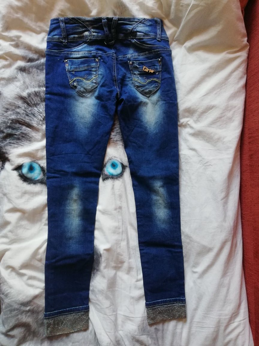 Spodnie dżinsy jeansy Moss Curry