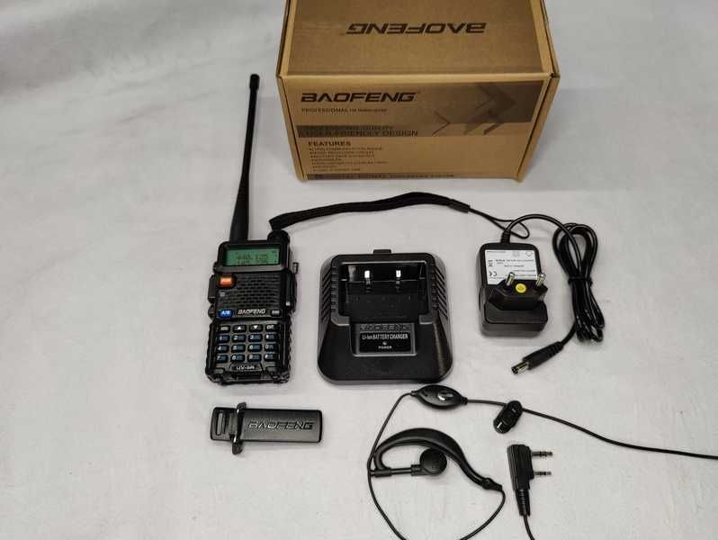 Intercomunicador Rádio Walkie Talkie Banda Dupla - UV-5R de 8W Baofeng