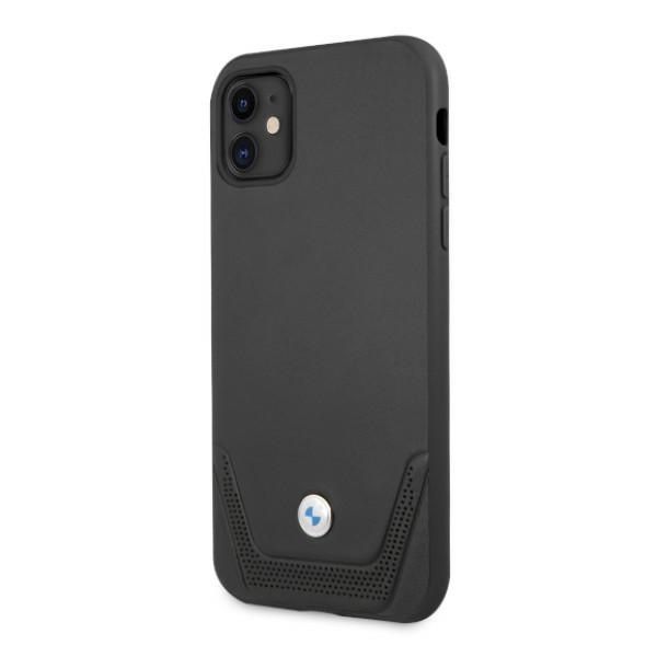 Etui BMW Perforate do iPhone 11/Xr, Czarny Perforowany Hardcase