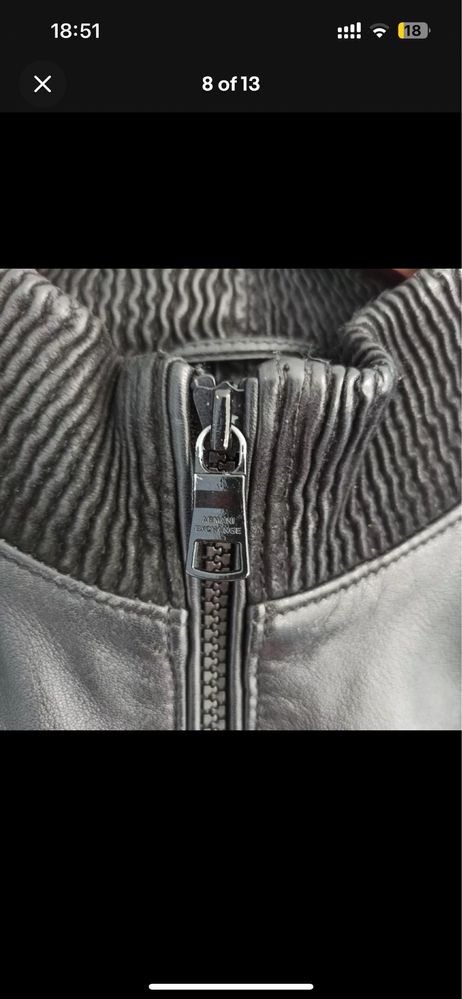 Armani exchange бомбер куртка шкіряна оригінал