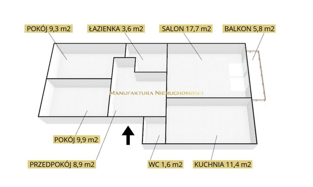 3 pokojowe mieszkanie na sprzedaż Pruszcz Gdański