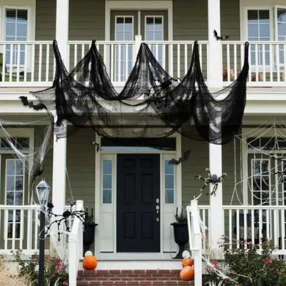 Halloween, tkanina dekoracyjna, firanka na okna, obrus halloween