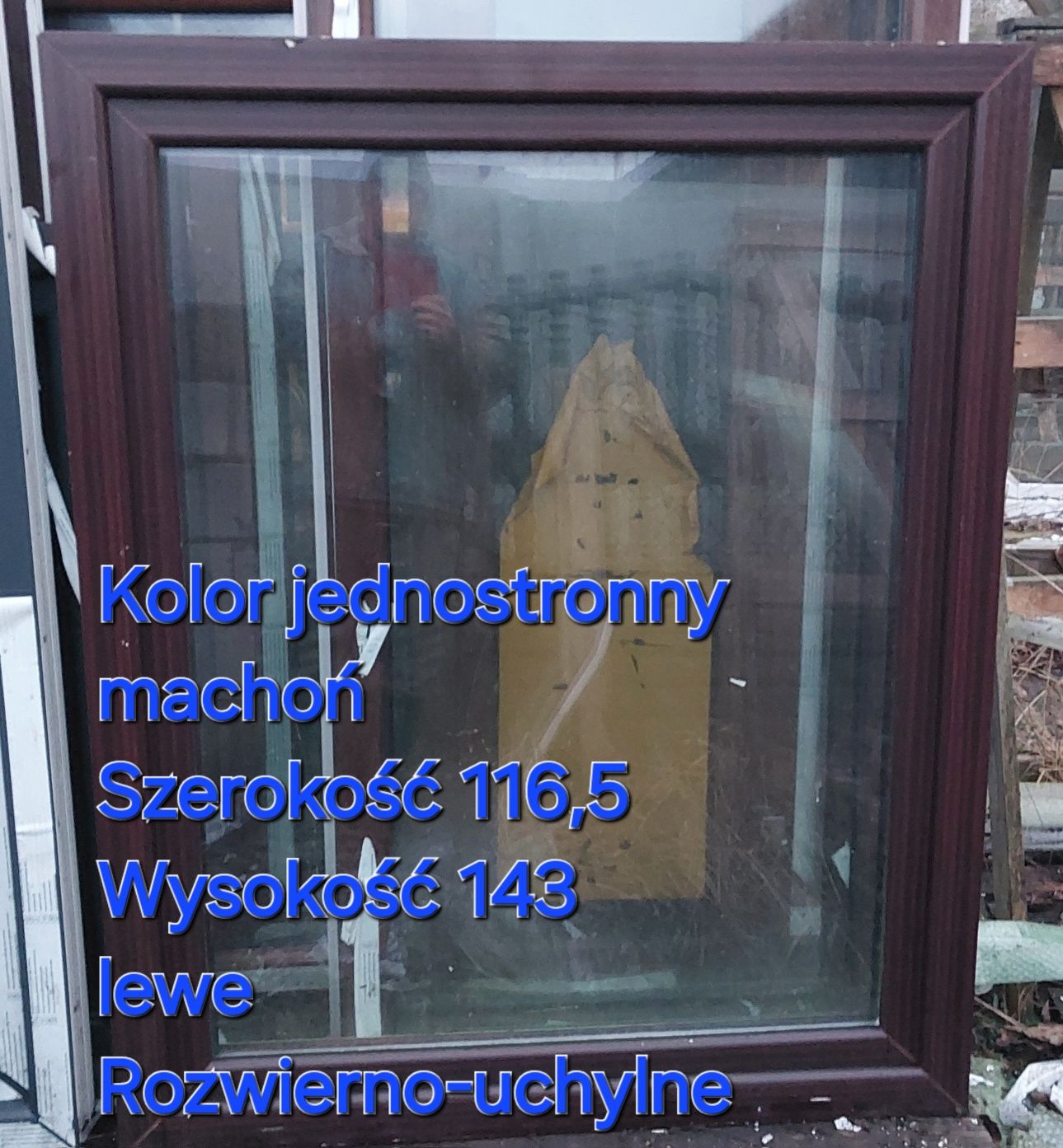 Okno z krzyżem 108x176 Czarny 3 szyby 3 uszczelki ciepła ramka-50 % 3