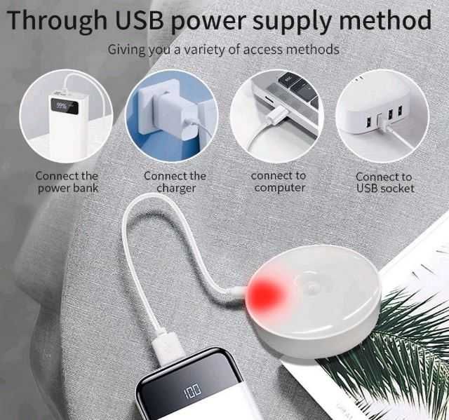 Luz LED com Sensor de Movimento - Carregamento USB - NOVO