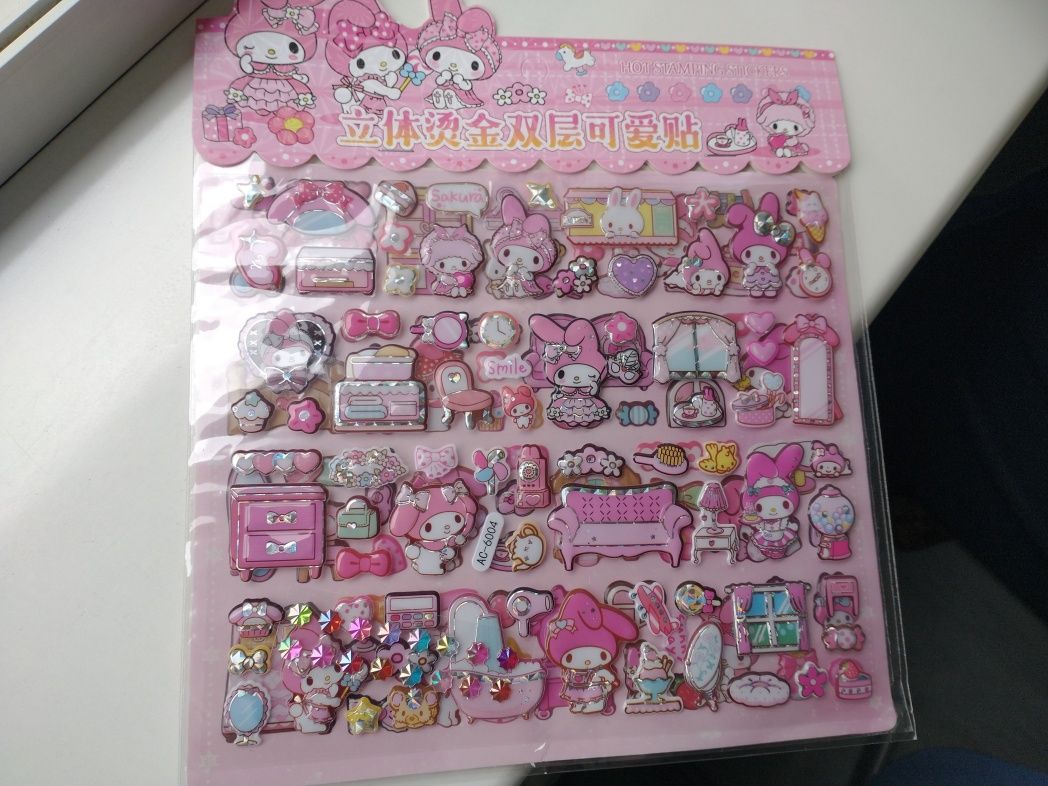 Naklejki wlepki 3d My Melody Hello Kitty kawaii