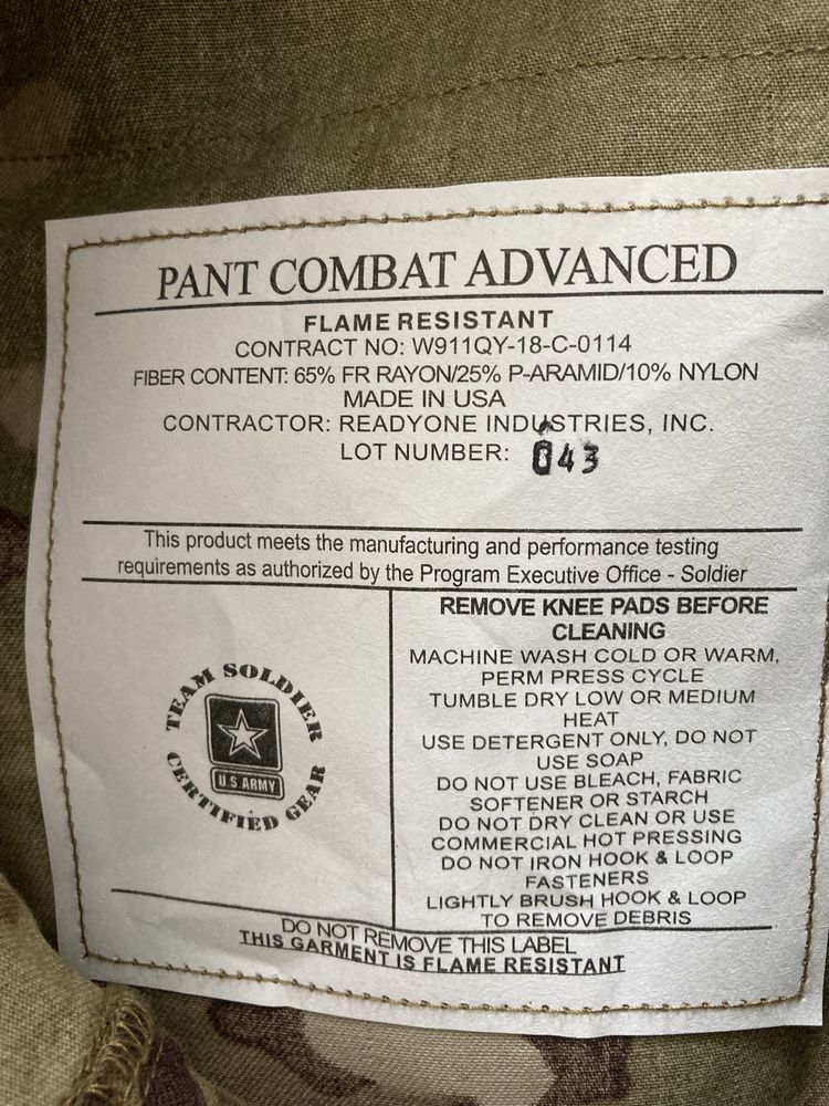 Бойові штани Army FR OCP Multicam Combat Pants S M L XL