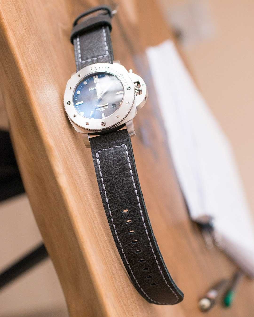 Ремешок ручной работы для часов 24 мм Мягкий кожаный браслет Ремінець