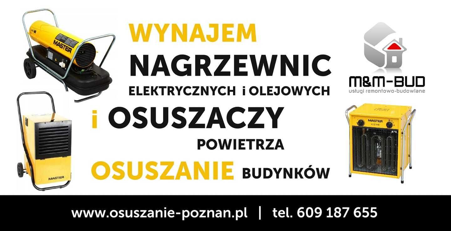 Osuszanie tynków posadzek Osuszacz Po zalaniu wynajem nagrzewnica